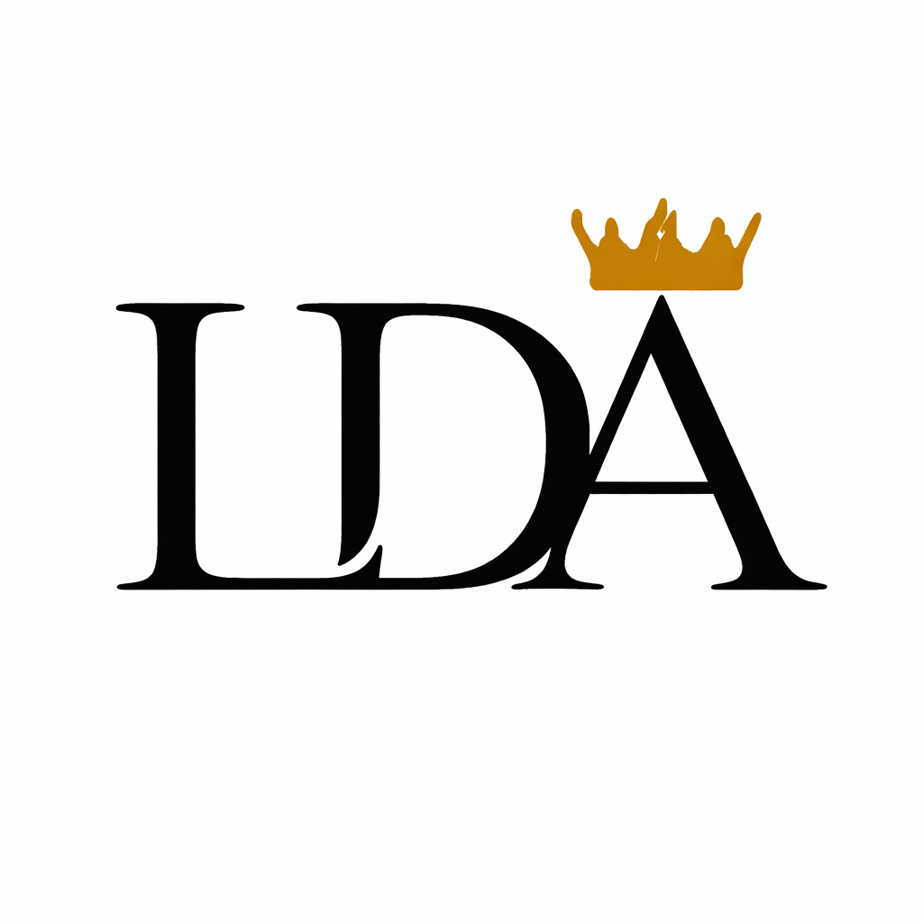¿Quiénes somos? Logo Elegante Con Corona Dorada